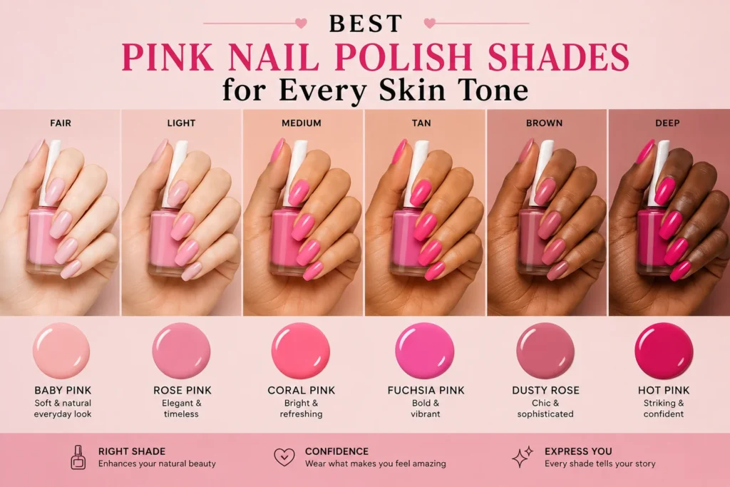Pink Nail Polish Shades for Every Skin Tone
