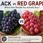 Black vs Red Grapes comparison showing their nutritional benefits and key differences