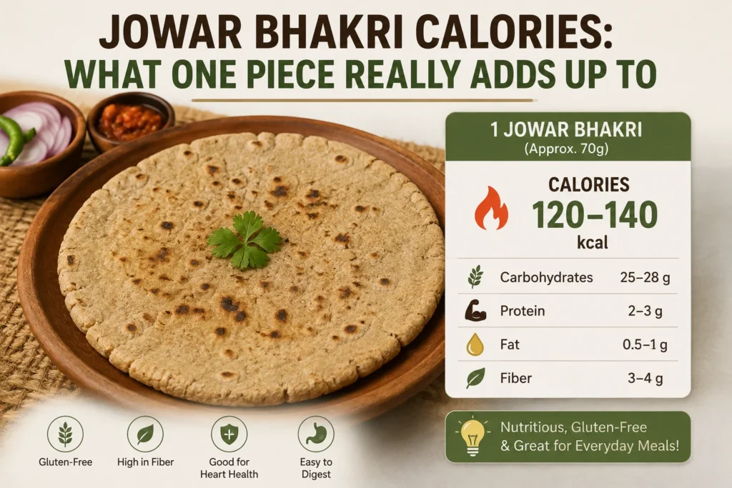 Jowar Bhakri calories: nutritional value and calories in one piece
