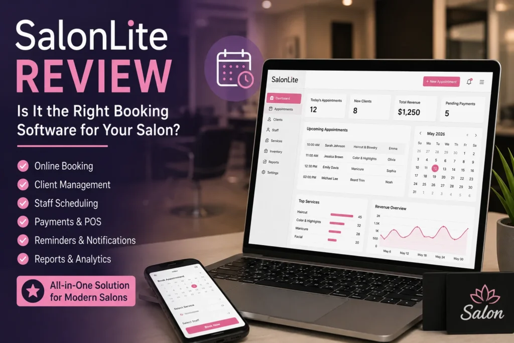 SalonLite booking software review for salon appointment management