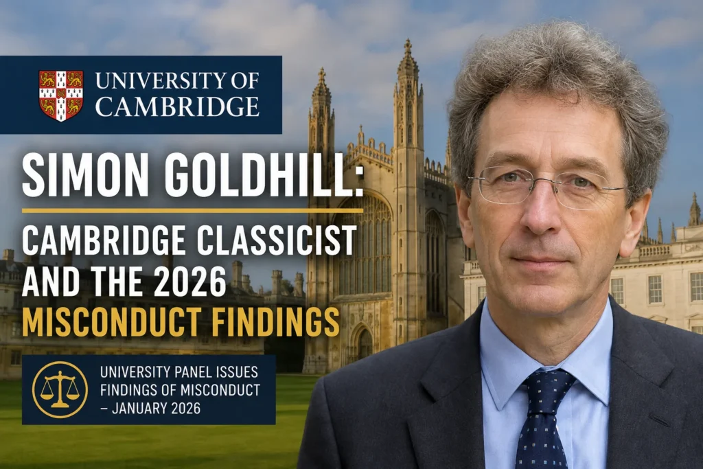 Simon Goldhill: Cambridge Classicist and 2026 Misconduct Findings