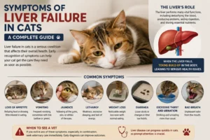Symptoms of Liver Failure in Cats showing common warning signs and when to seek veterinary care