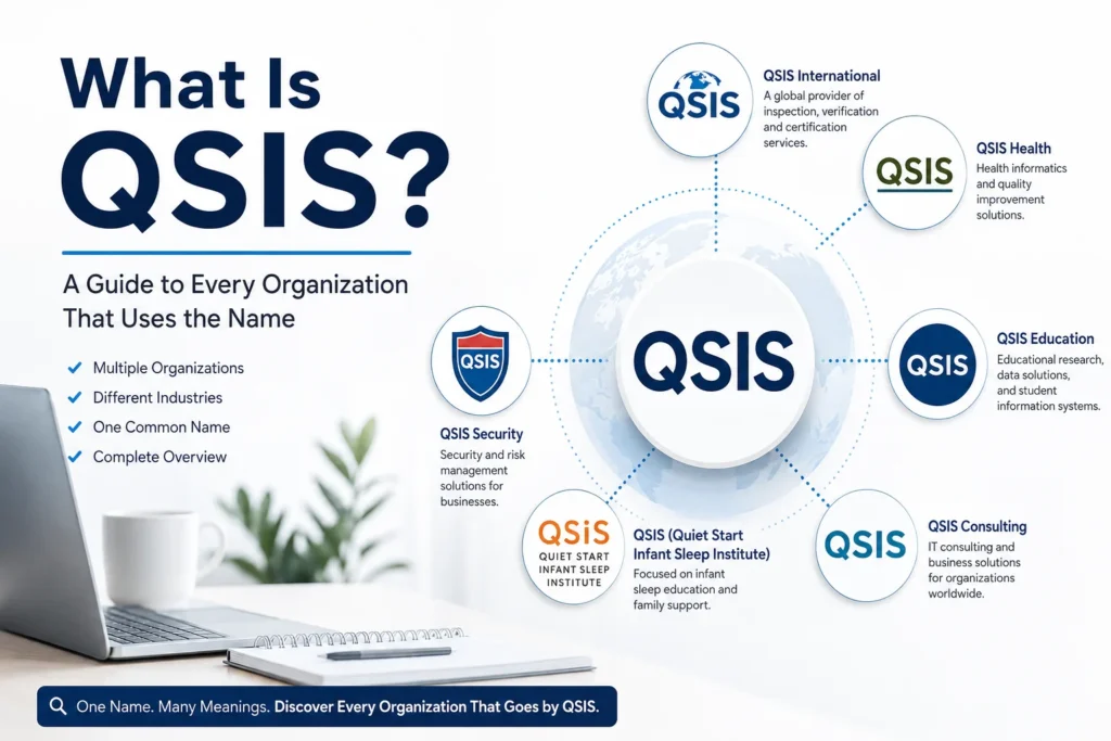 QSIS guide showing the different organizations and meanings associated with the name QSIS