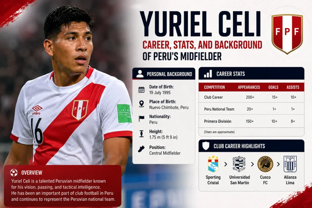 Yuriel Celi career, stats, and background as a Peruvian midfielder