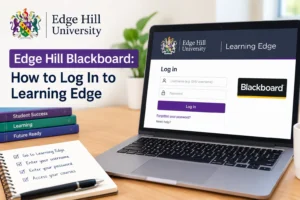 Edge Hill Blackboard login page for accessing Learning Edge courses