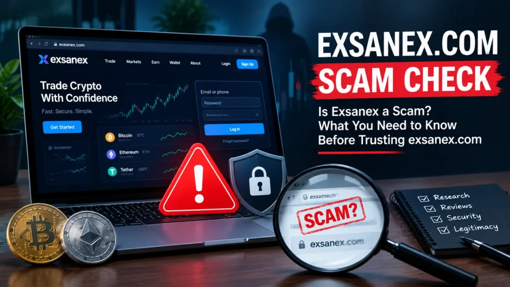 Exsanex scam check and website legitimacy guide