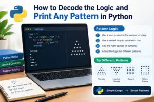 Decode the logic and print the pattern in Python using loops