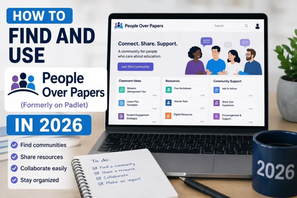 Padlet People Over Papers community and collaboration guide