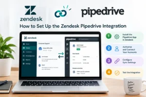 Zendesk Pipedrive integration setup showing customer support and CRM data connected