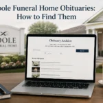 Poole Funeral Home Obituaries search guide showing how to find recent obituary records online