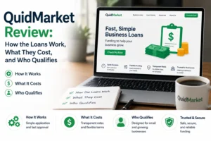QuidMarket review showing business loan options, costs, and eligibility