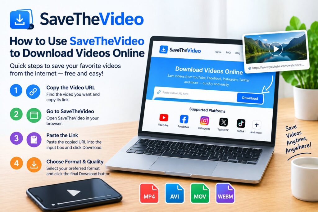 SaveTheVideo online video downloader for saving videos from the internet