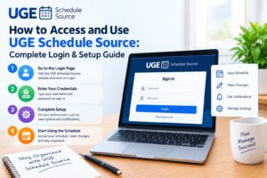 Schedule Source UGE login page and setup guide for accessing and managing schedules