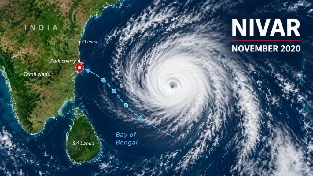 Tropical Cyclone Nivar over the Bay of Bengal during November 2020