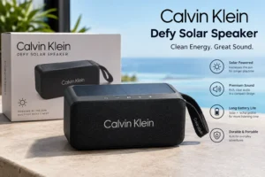 Calvin Klein Defy Solar Speaker with solar-powered design for portable listening