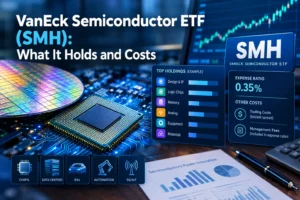 VanEck Semiconductors ETF showing semiconductor holdings, SMH performance, and ETF costs